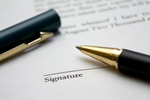 Pen and document signature